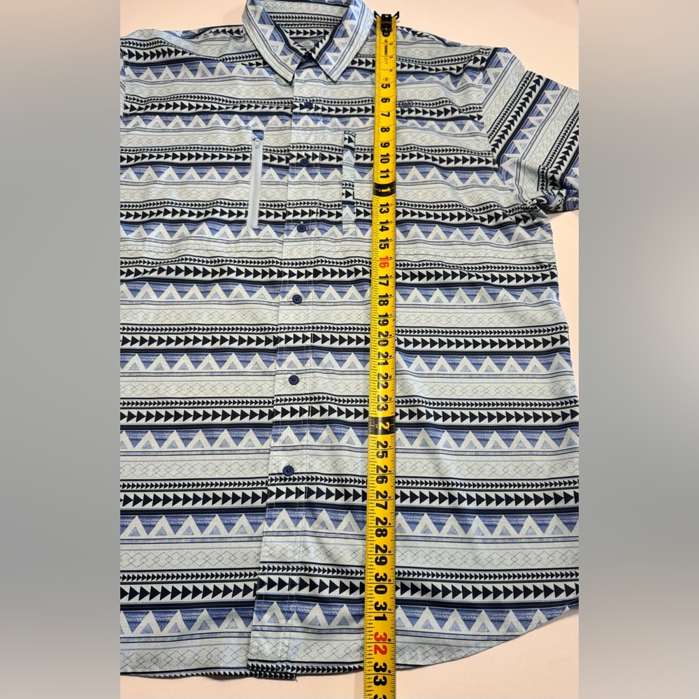Ariat AriatTEK Shirt Mens Large VentTEK Outbound Aztec Short Sleeve Fishing Vent - Picture 12 of 12